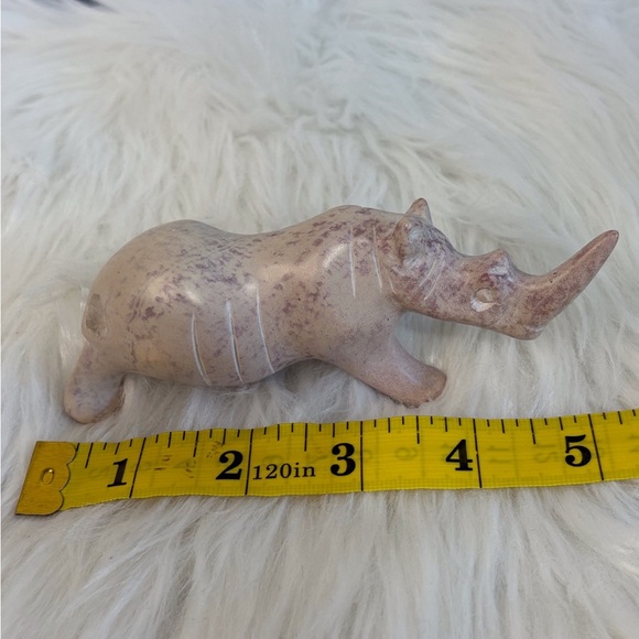 Elegant Ceramic Rhino Sculpture - Picture 2 of 6